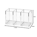 Transparent Makeup Brush Organizer, Makeup Storage Tray, Bathroom Drawer Makeup Organizer, 3 Slot Acrylic Makeup Brush Organizer