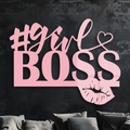 Girl Boss Metal Wall Art – Feminine Power & Modern Decor - KAFGP119